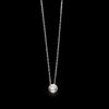 Catena in oro bianco 18kt con diamante