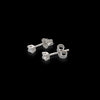 Orecchini punti luce in oro bianco e diamanti