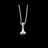 Catena in oro bianco 18kt con ciondolo di diamanti