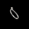 Anello solitario in oro bianco 18kt e diamante