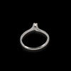 Anello solitario in oro bianco 18kt e diamante