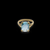 Anello in oro giallo 18kt e topazio celeste
