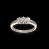 Anello Trilogy in oro bianco 18kt e diamanti