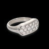 Anello Chevalier in oro bianco e diamanti