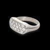 Anello Chevalier in oro bianco e diamanti