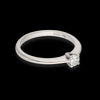 Anello solitario con montatura dritta in oro e diamante