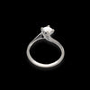 Anello solitario in oro bianco e zircone