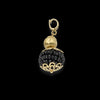 Pendente in oro giallo 18kt con spinelli neri