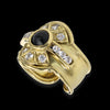 Anello fascione in oro giallo 18kt con pietre firmato Francesco Negri