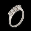 Anello Riviera in oro bianco 18kt a 5 diamanti