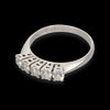 Anello Riviera in oro bianco 18kt a 5 diamanti