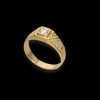 Anello solitario da uomo oro giallo 18kt con zircone