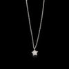 Catena in oro bianco 18kt con stella di diamanti