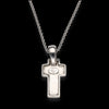 Collana in oro bianco 18kt con croce Criso