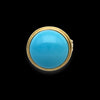 Anello in oro giallo 18 kt con pasta di turchese