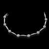 Bracciale semirigido in oro bianco 18kt e fiori di zirconi