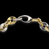 Bracciale a maglia alternate in oro giallo e bianco 18kt