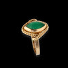 Anello retrò oro giallo e giada verde