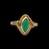 Anello retrò oro giallo e giada verde