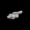 Anello Trilogy in oro bianco 18kt e diamanti