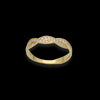 Anello treccia oro giallo 18kt e zirconi