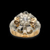 Anello vintage anni '50 in oro rosa e bianco