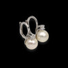 Orecchini oro bianco perla e diamante