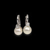 Orecchini oro bianco perla e diamante