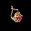 Orecchini vintage in oro giallo e bianco 18kt con rubini