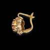 Orecchini vintage in oro giallo e bianco 18kt con rubini