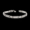 Bracciale da uomo in oro bianco 18kt con piastre decorate