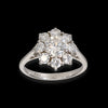 Anello fiore in oro bianco 18kt con diamanti