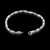 Bracciale Rainbow da uomo in oro bianco 18kt maglia tubolare