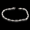 Bracciale Rainbow da uomo in oro bianco 18kt maglia tubolare